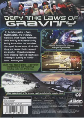 XGRA - Extreme G Racing Association box cover back